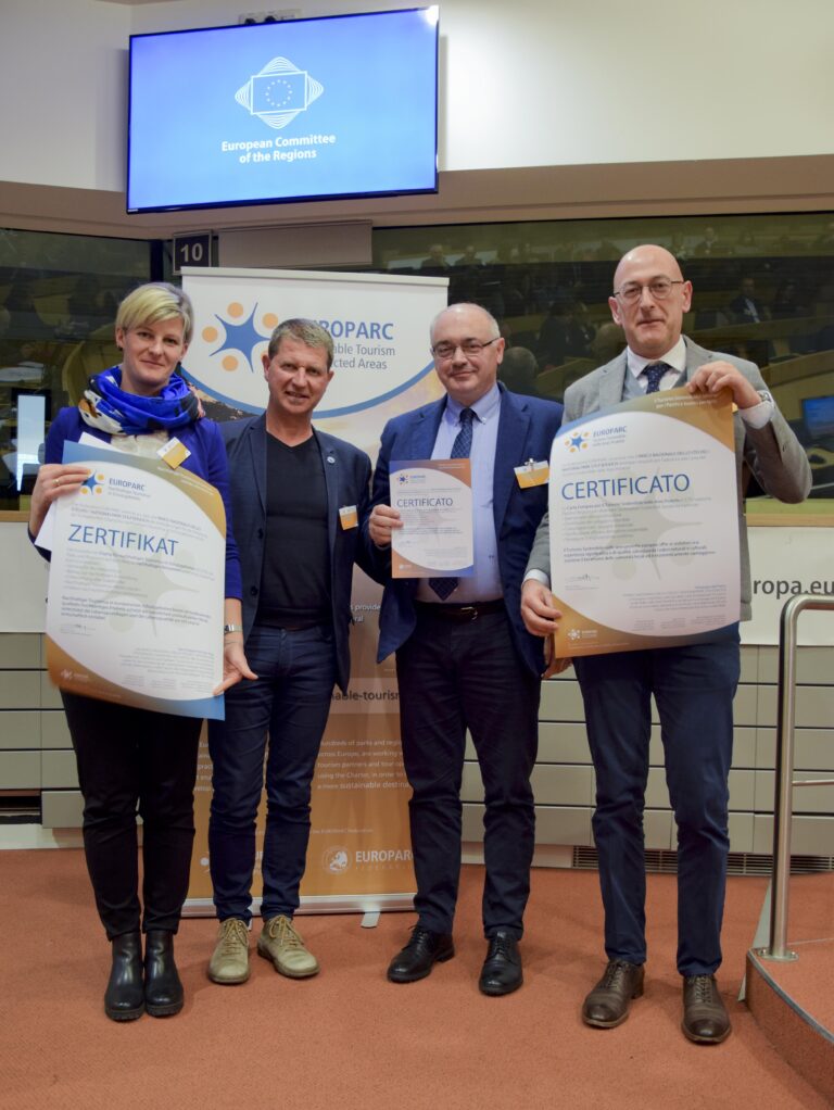 La cerimonia di conferimento della certificazione a Bruxelles nel dicembre 2019
